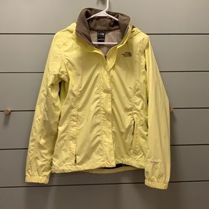North face yellow rain coat. Size small. Great condition.